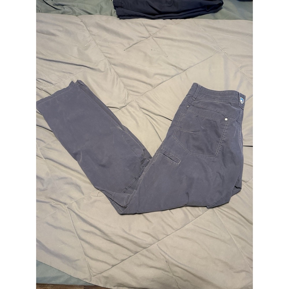 Kuhl Pants Mens 34x34 Gray Konfidant Air Straight Fit Hike Trail Vented Stretch